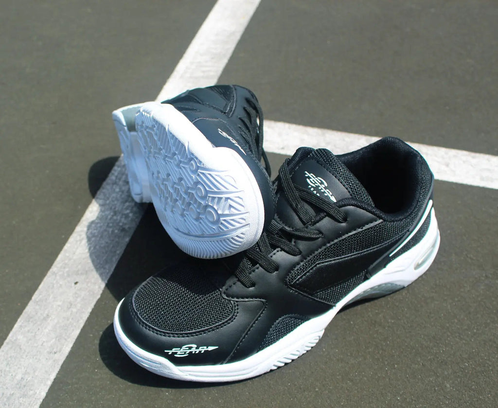 Men's High Arch Firm Support All-In-One Black Walking Shoes, Comfort &